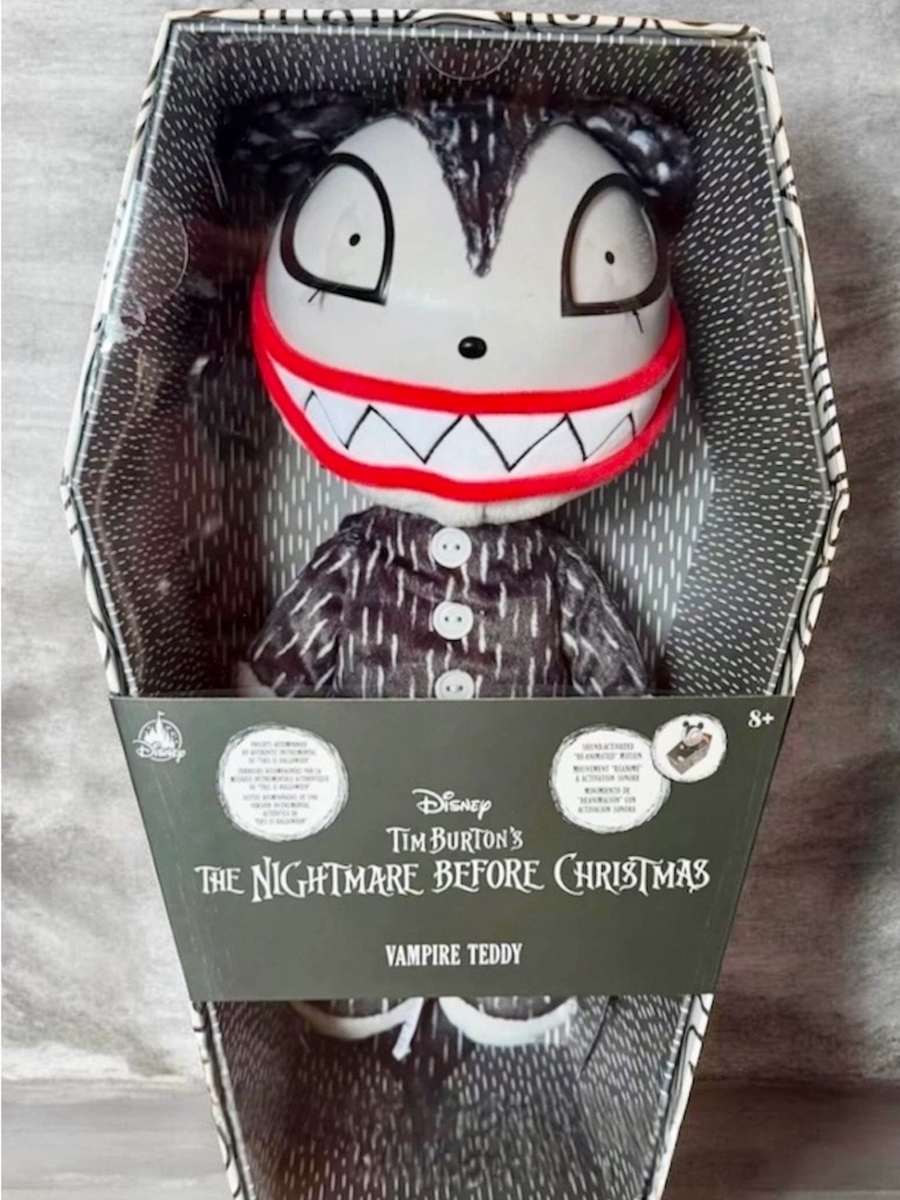 Disney Parks The Nightmare Before Christmas Vampire Teddy Interactive Plush